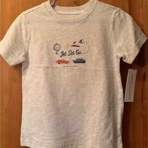 Janie and Jack Gray Jet Set Graphic Tee